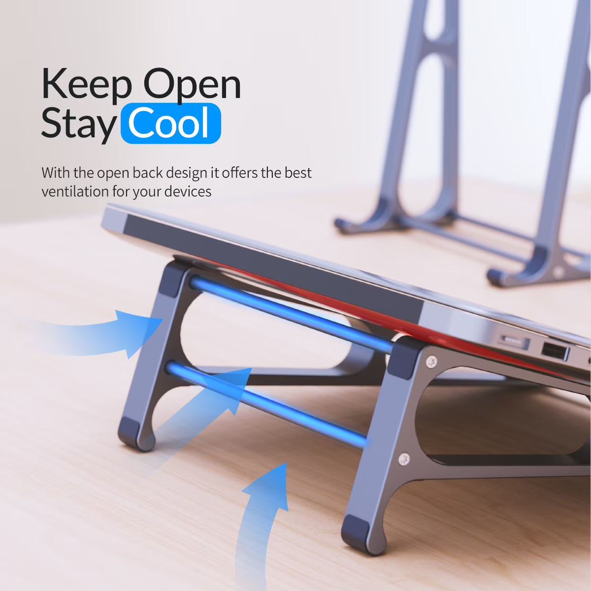 ORICO Ergonomic Desk Laptop Stand for 11–17.4" Laptop Aluminum Stable Computer Riser