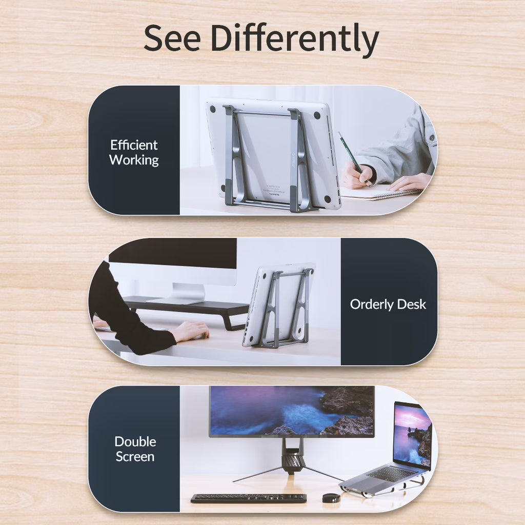ORICO Ergonomic Desk Laptop Stand for 11–17.4" Laptop Aluminum Stable Computer Riser