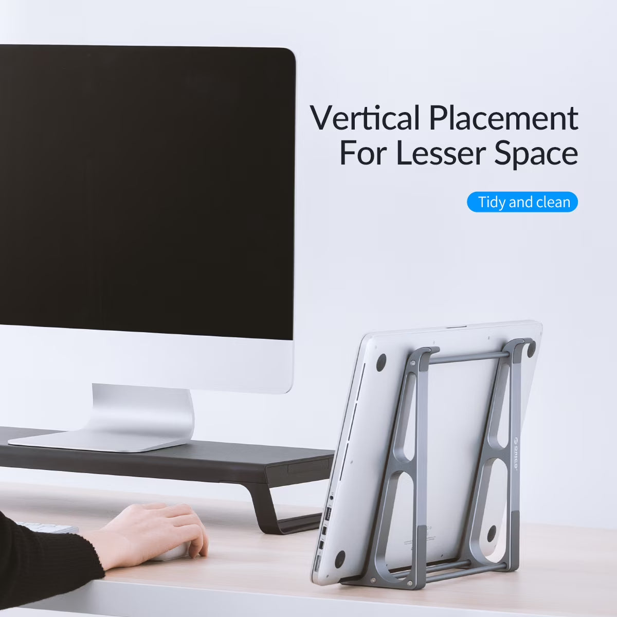 ORICO Ergonomic Desk Laptop Stand for 11–17.4" Laptop Aluminum Stable Computer Riser