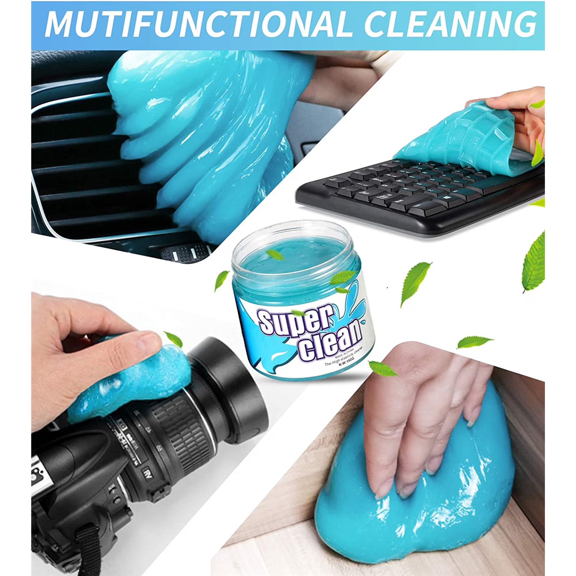 Universal Keyboard Cleaner Gel Jelly, Super Cleaning Gel Sticky Jelly Cleaner for PC, Laptop, Air Vent, Furniture, Computer