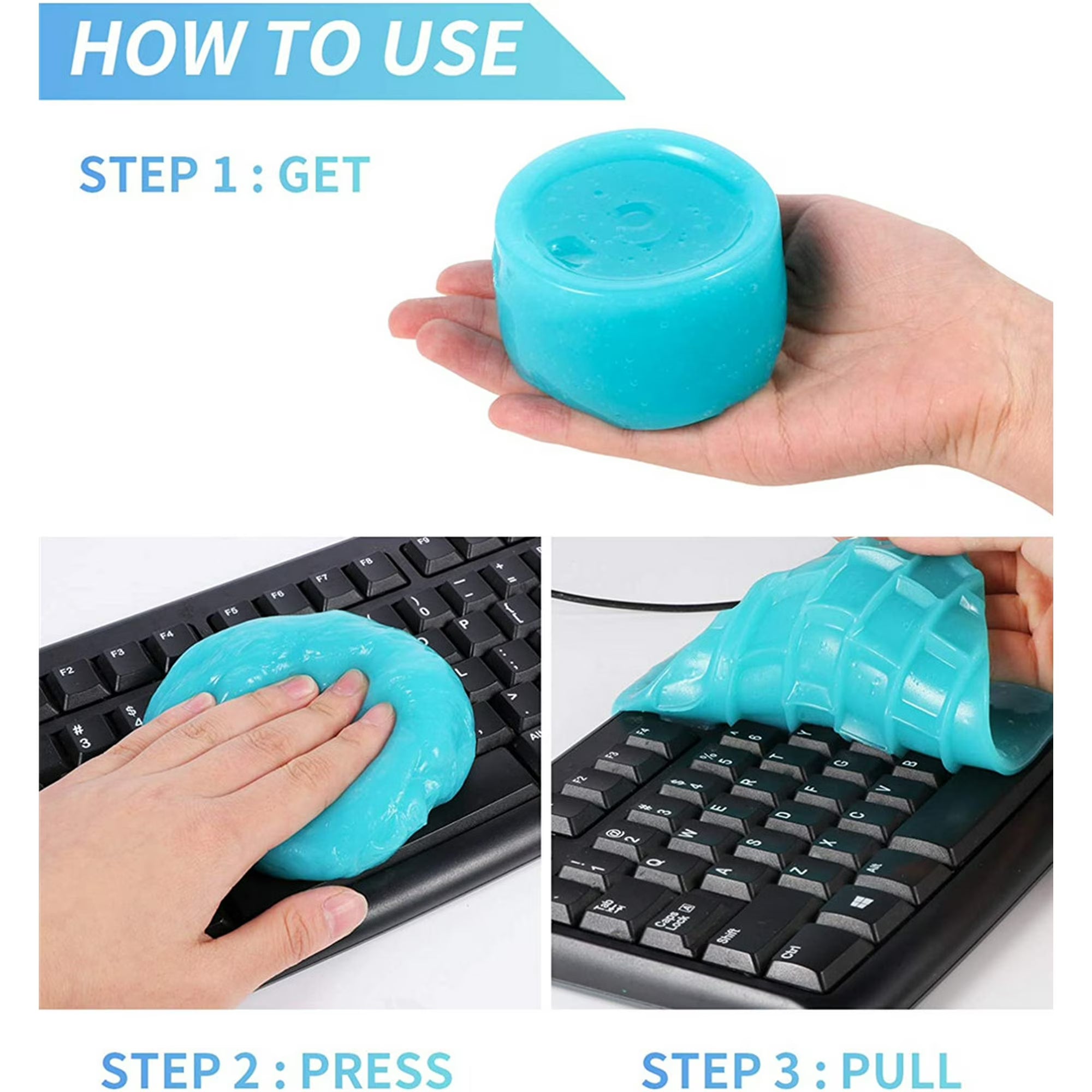 Universal Keyboard Cleaner Gel Jelly, Super Cleaning Gel Sticky Jelly Cleaner for PC, Laptop, Air Vent, Furniture, Computer