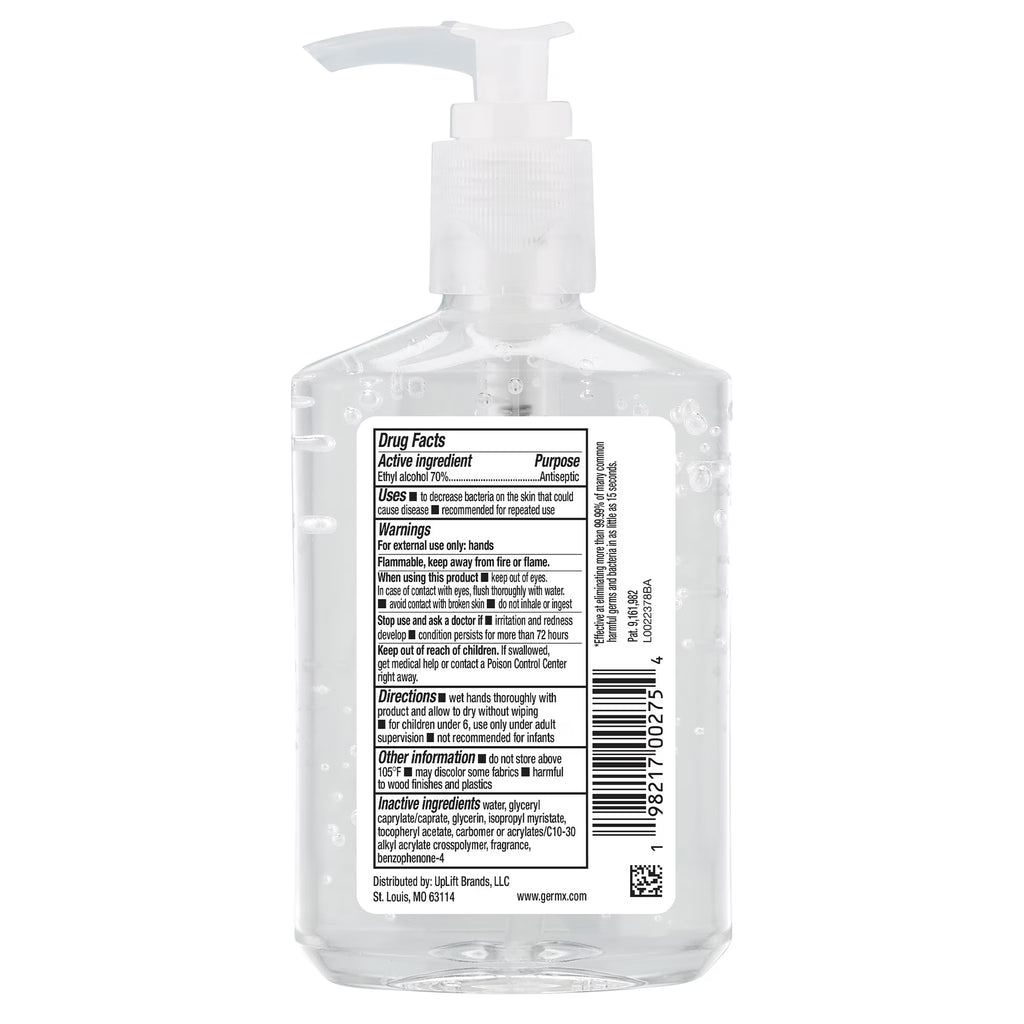 Germ-X Subtle Green Apple Scented Hand Sanitizer, Vitamin E & Plant-Based Alcohol, 8 fl oz