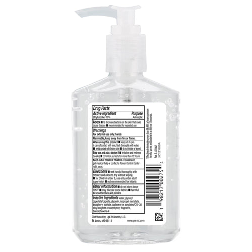 Germ-X Subtle Green Apple Scented Hand Sanitizer, Vitamin E & Plant-Based Alcohol, 8 fl oz