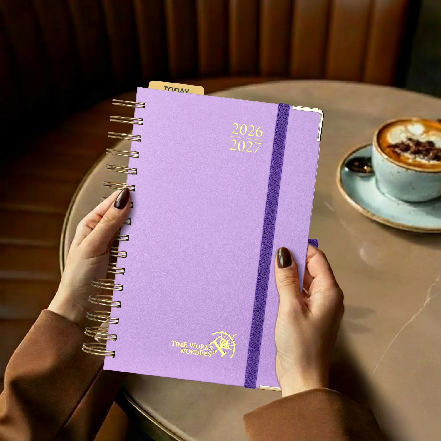 POPRUN 2026-2027 Daily Planner, 5.75" x 8.5", (Jul.26–Jun.27) Academic Calendar Book with One Page Per Day Planner, Spiral Hard Cover, Midnight Green