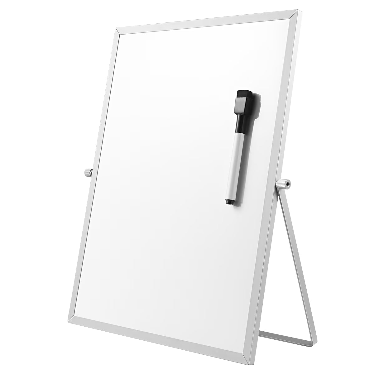 Magnetic Dry Erase Board Double Sided White Board Desktop Tabletop Planner Reminder with Stand for School Home Office